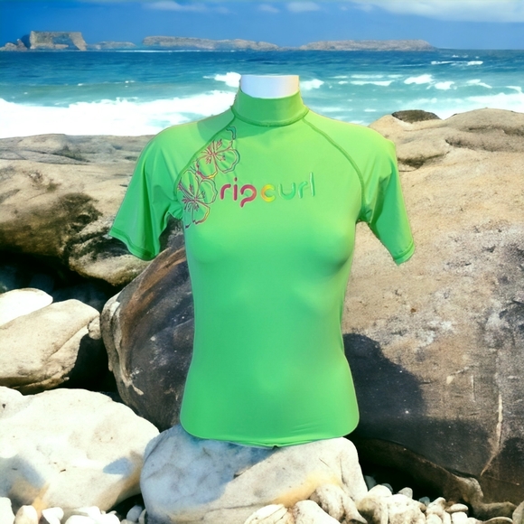 Immaculate vintage RipCurl surf top rash tee T-shirt Y2K surfing, collectible - Picture 13 of 14